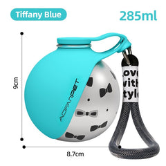 Portable Dog Water Bottle with Stainless Steel Travel Bowl