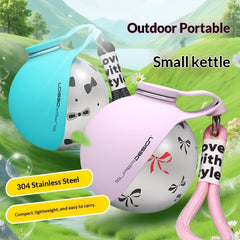 Portable Dog Water Bottle with Stainless Steel Travel Bowl