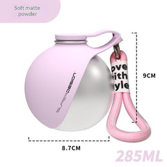 Portable Dog Water Bottle with Stainless Steel Travel Bowl