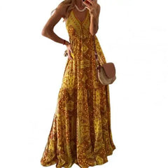 Women Boho Vintage Maxi Dress