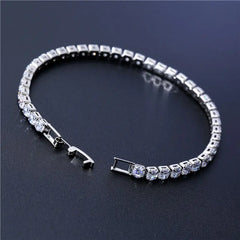 Cubic Zirconia Chain Bracelet