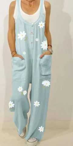 Stylish Women's Sleeveless Jumpsuit with Pockets