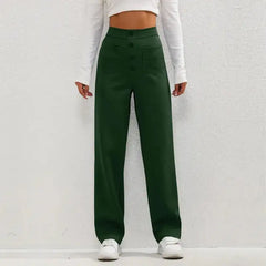 High- Waisted Casual Pants