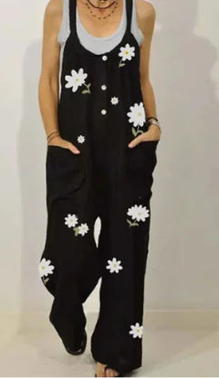 Stylish Women's Sleeveless Jumpsuit with Pockets