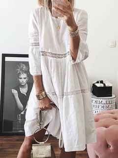 Boho Midi Dress Women Sexy Backless Dress