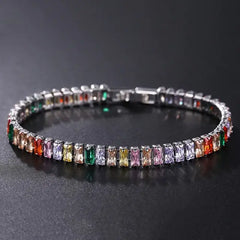 Cubic Zirconia Chain Bracelet