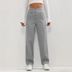 High- Waisted Casual Pants