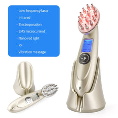 Electric Laser Hair Growth Comb Infrared EMS RF Vibration Massager Microcurrent Hair Care Hair Loss Treatment Hair Regrowth